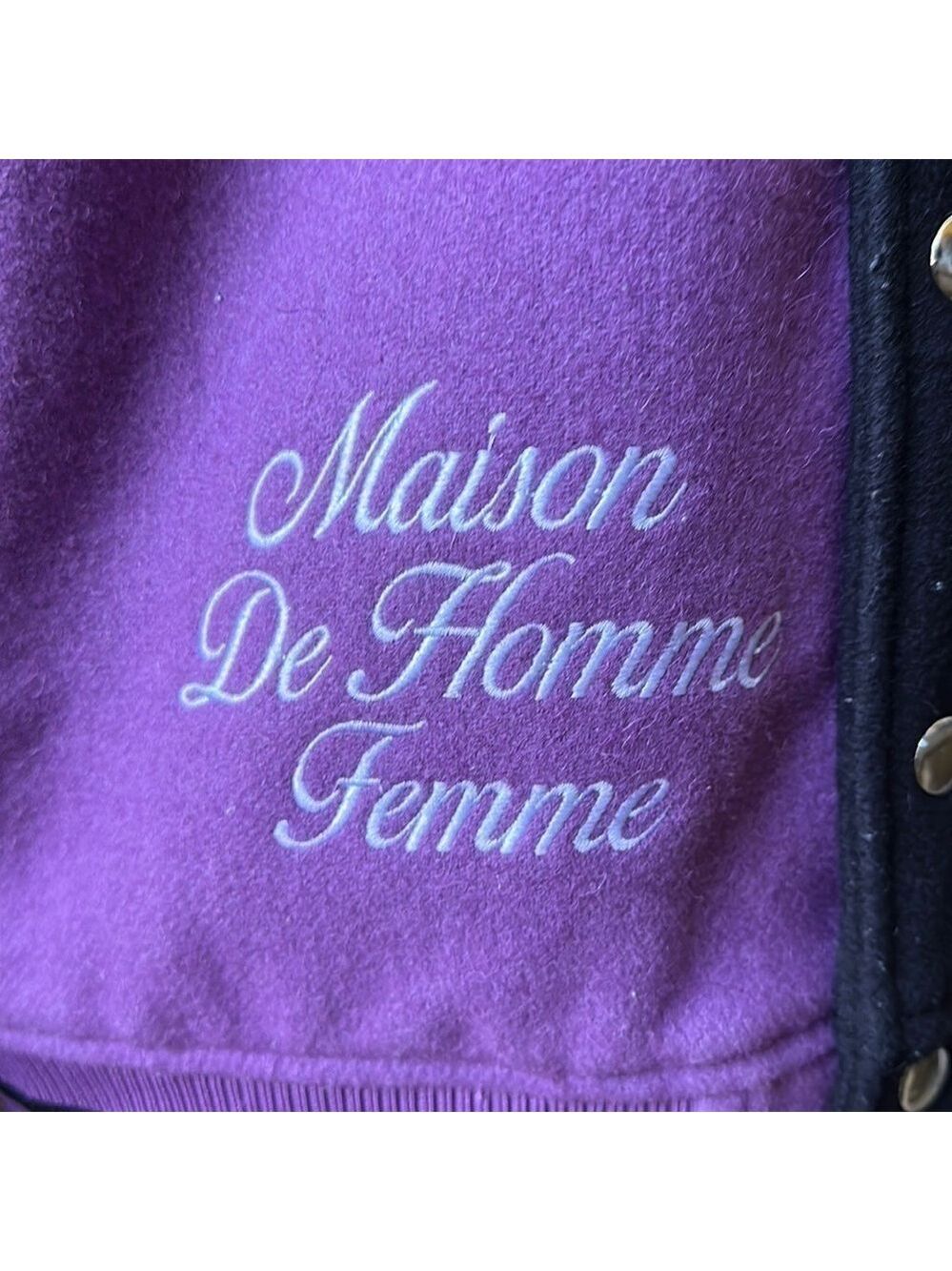Homme + Femme letterman jacket- world champs size M runs a size larger - Picture 8 of 11